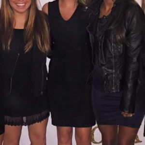 Slimming black dress, size M